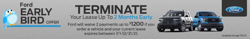 Early Bird Lease Termination Offer Bob Maxey Ford (Detroit) in Detroit MI